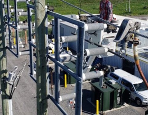 High voltage substation maintenance